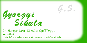 gyorgyi sikula business card
